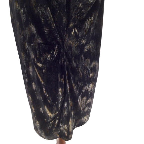 Lane Bryant Eloquent Size Black Silver and Gold Metallic Blouse - Picture 6 of 10